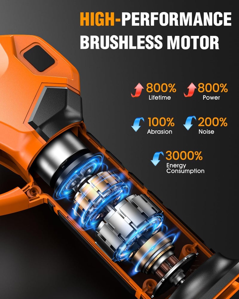 SOARFLY Upgraded Electric Pruning Shears, 1.5'' Cutting Diameter, Brushless Motor Cordless Pruner with LCD Display, 2 x 2000mAh Batteries & Extra SK5 Blades for Garden, Orchard & Branches - Image 2